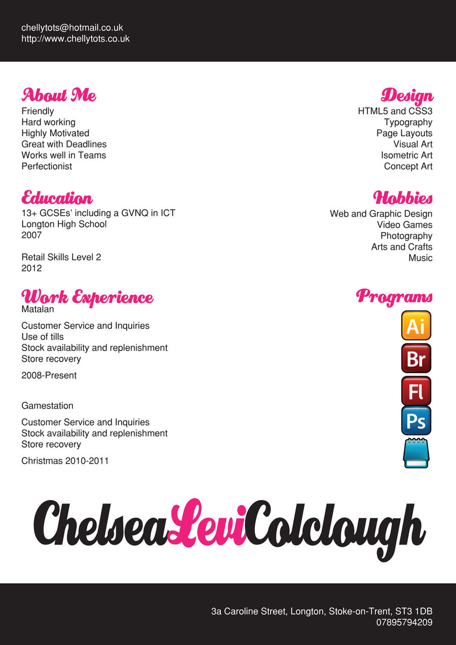 My CV by ChellyTots