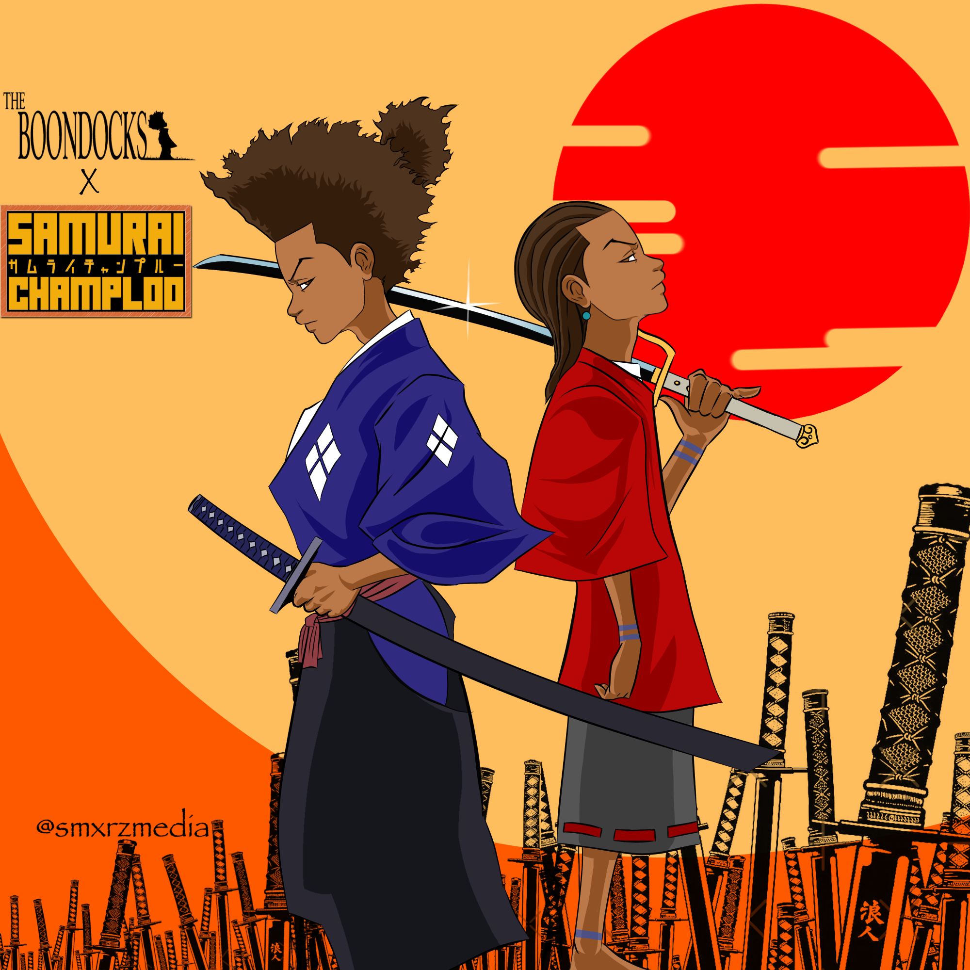 The Boondocks X Afro Samurai” Crossover art…