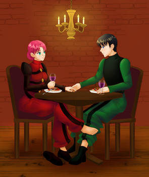 Tsubaki and Otto in a special date