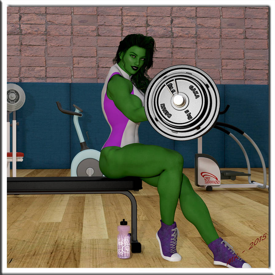 She-Hulk Getting Her Pump On
