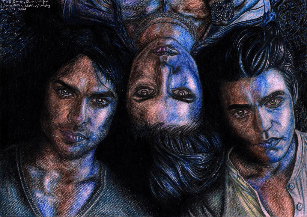 The Vampire Diaries Cast Portrait by Catluckey on DeviantArt