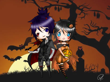 + Chibi Mukuro and Karin (Happy Halloween) +