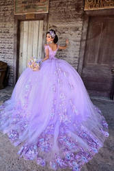 Purple quinceanera dress