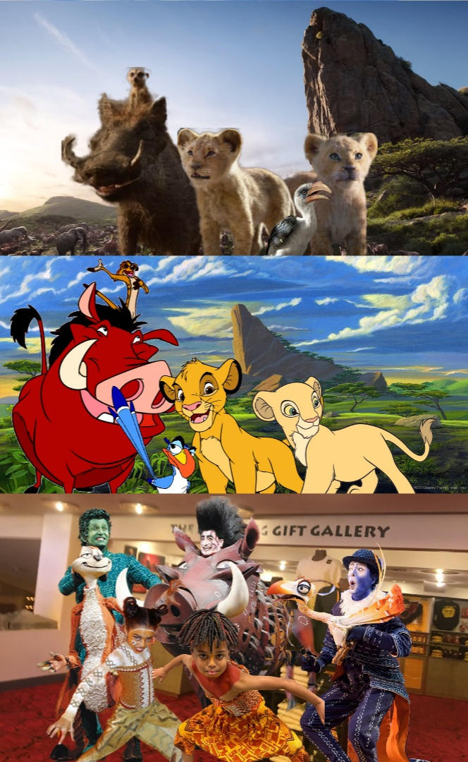 Simba and his friends different versions by danielandresrojas on DeviantArt
