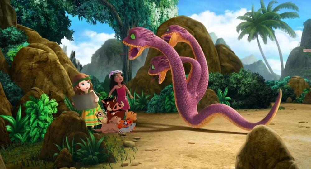 Three headed snake scares simba and his friends by danielandresrojas on ...
