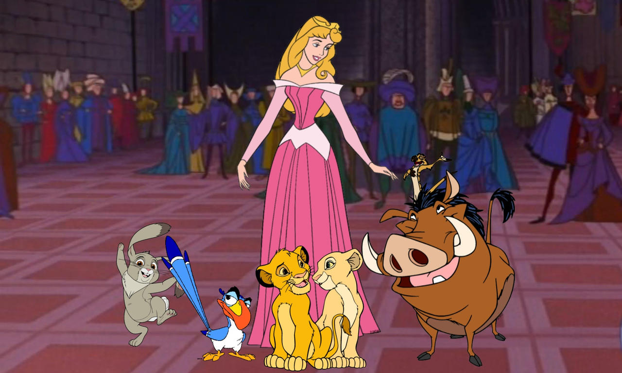 Aurora with simba and his friends by danielandresrojas on DeviantArt