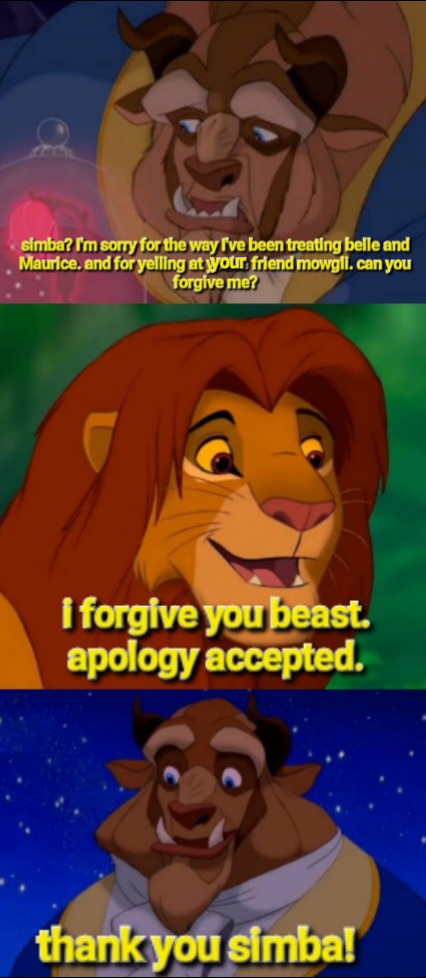 Simba accepts the beasts apology by danielandresrojas on DeviantArt