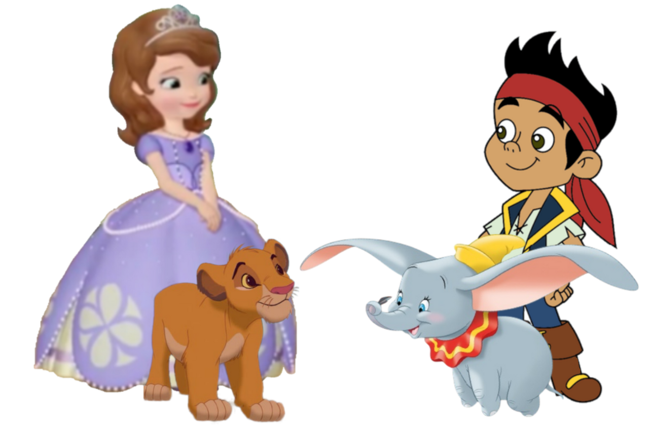 Simba and sofia meets dumbo and jake by danielandresrojas on DeviantArt