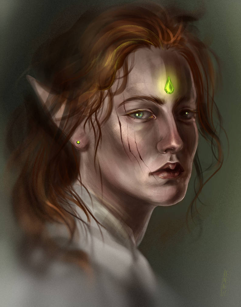 elf portrait by Lyeneeen on DeviantArt