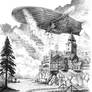 airship over town