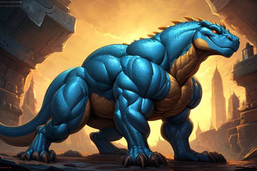 Giant Buff Komodo Dragon #6