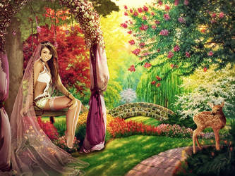 Bride in Fairy Garden1