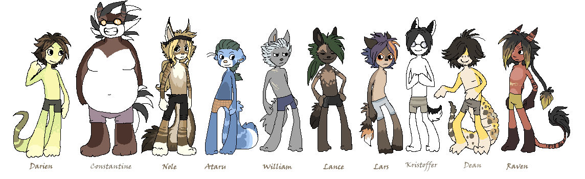 All my anthro males Updated by griffsnuff on DeviantArt