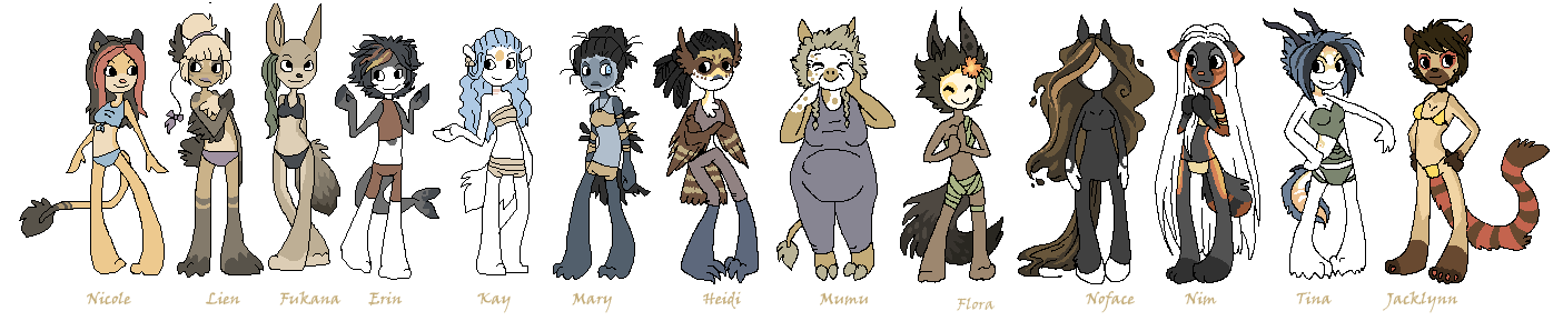 All my anthro females Updated