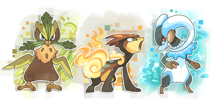 Fakemon starters second evolution