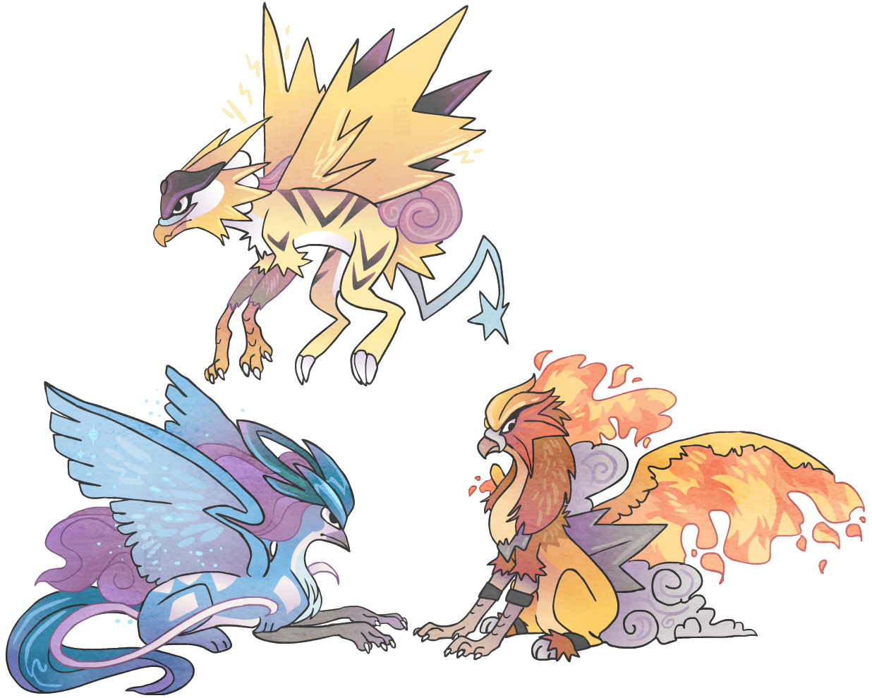 Legendary gryphons redraw