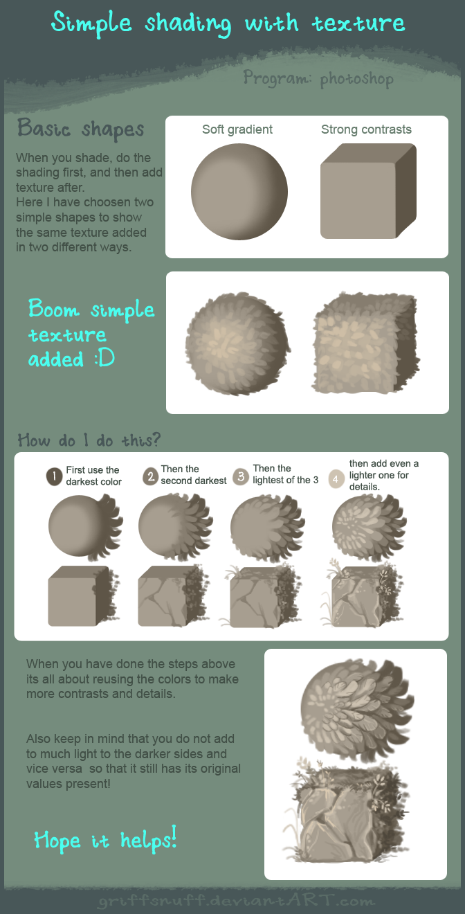 How to shade with Texture Tutorial by griffsnuff on DeviantArt