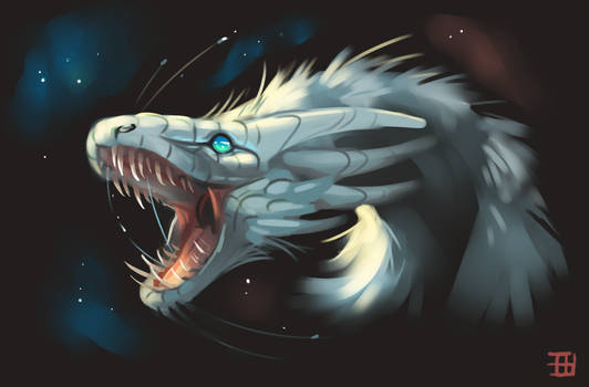 Space Yeti Dragon Doodle