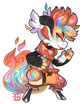 #4475 Charity Elemental BB - Rainbow Fire -AUCTION