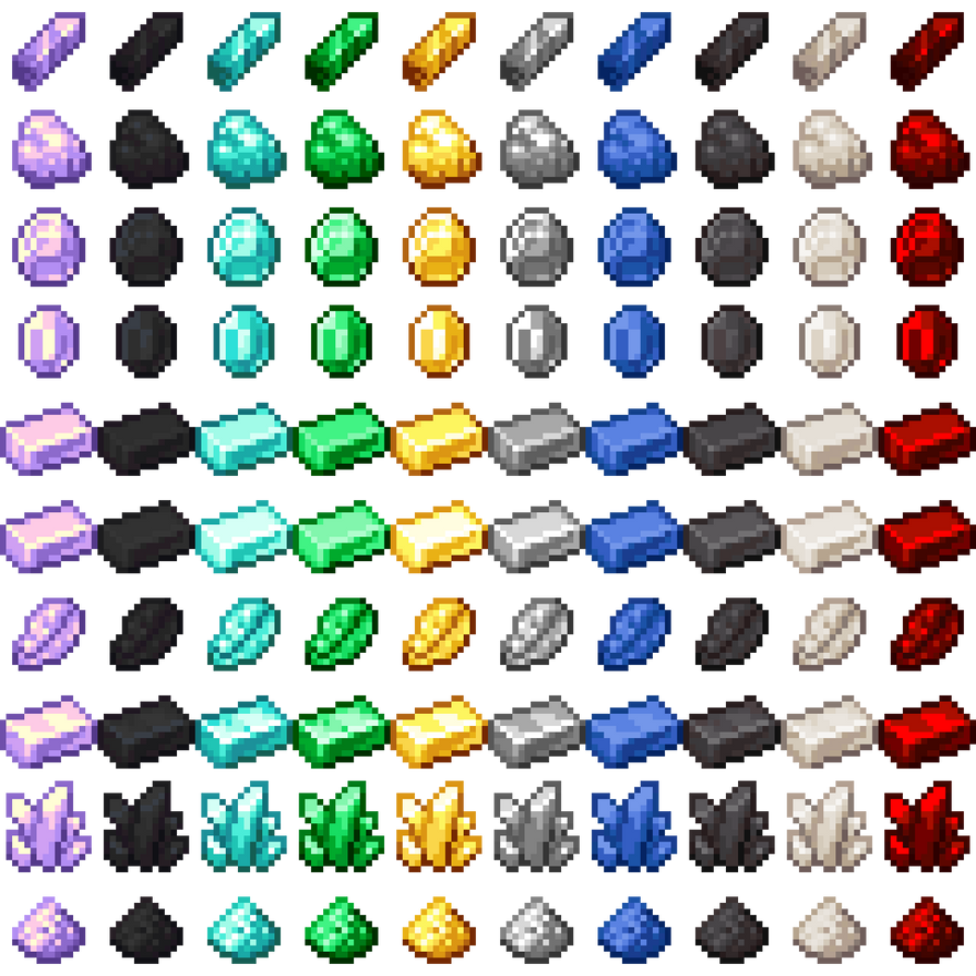 Minecraft - All Armour Trim Material Forms by RedX9M on DeviantArt