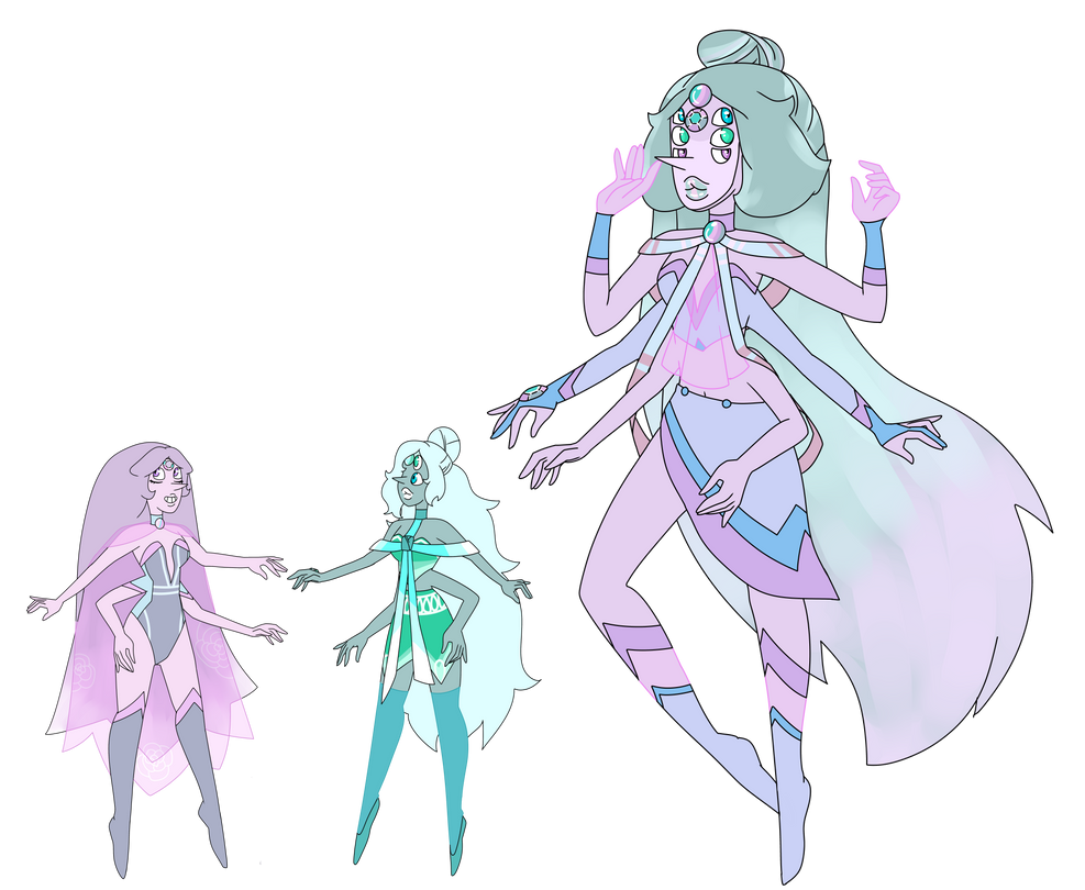 SU Opal + Opal Fusion Custom by SmilesUpsideDown on DeviantArt