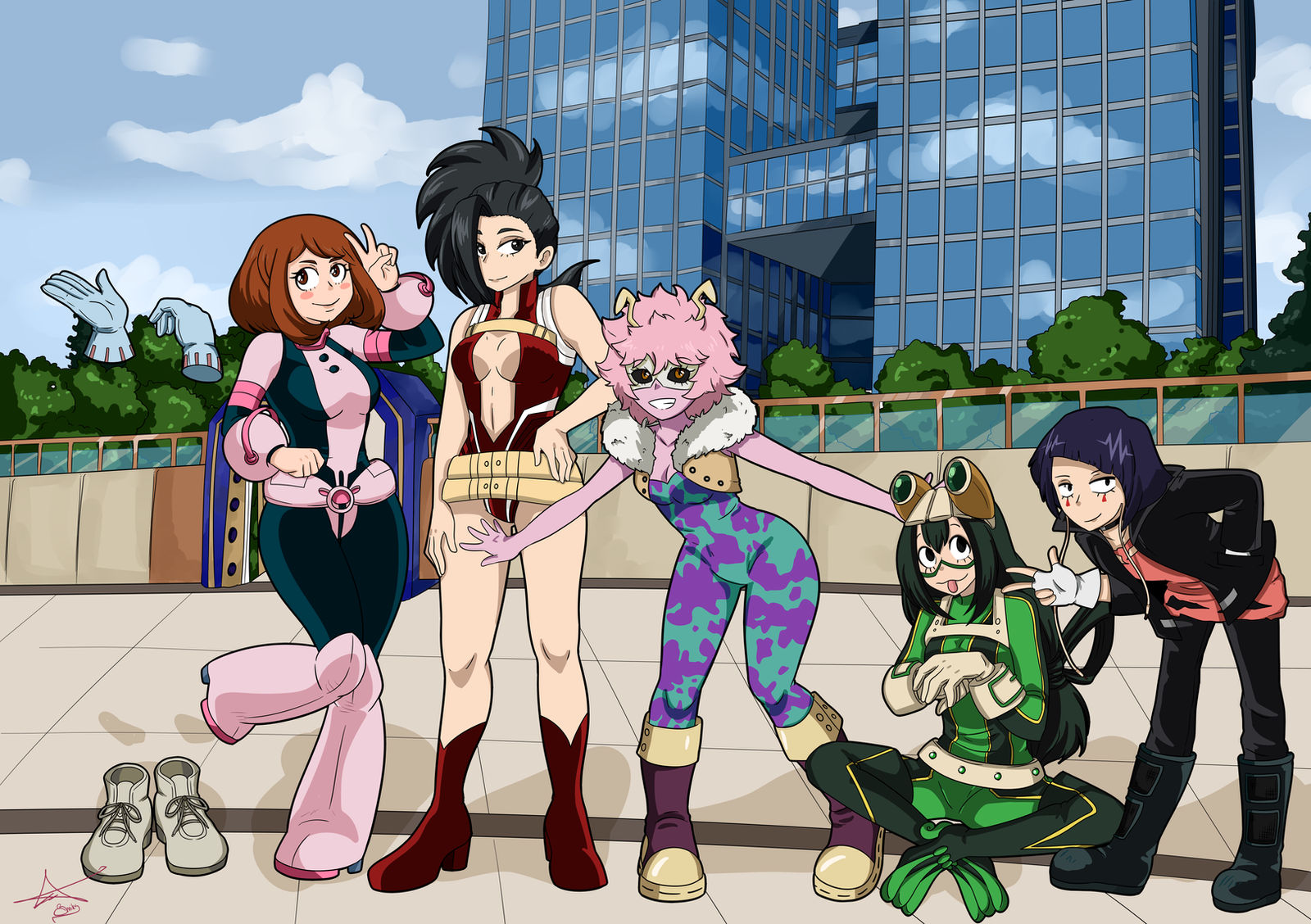 My Hero Academia Girls By Smilesupsidedown On Deviantart 