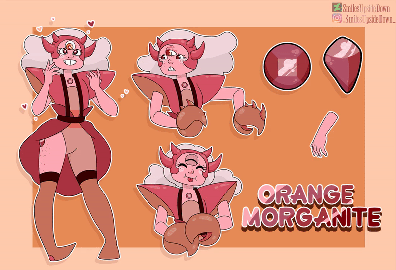 SU Orange Morganite Reference Sheet animated by SmilesUpsideDown on DeviantArt