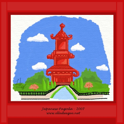 Pagoda Framed