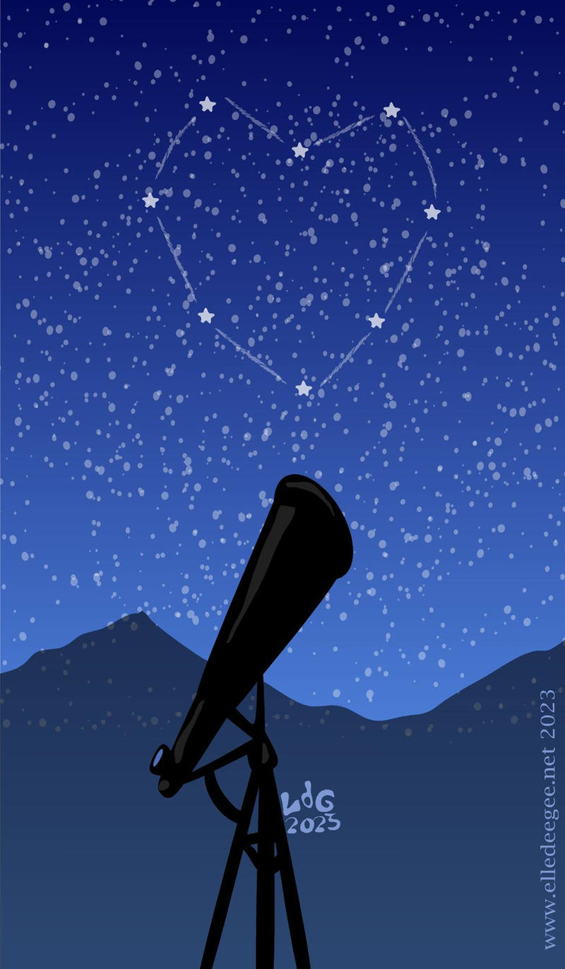 Starry Heart Astronomer Phone BG