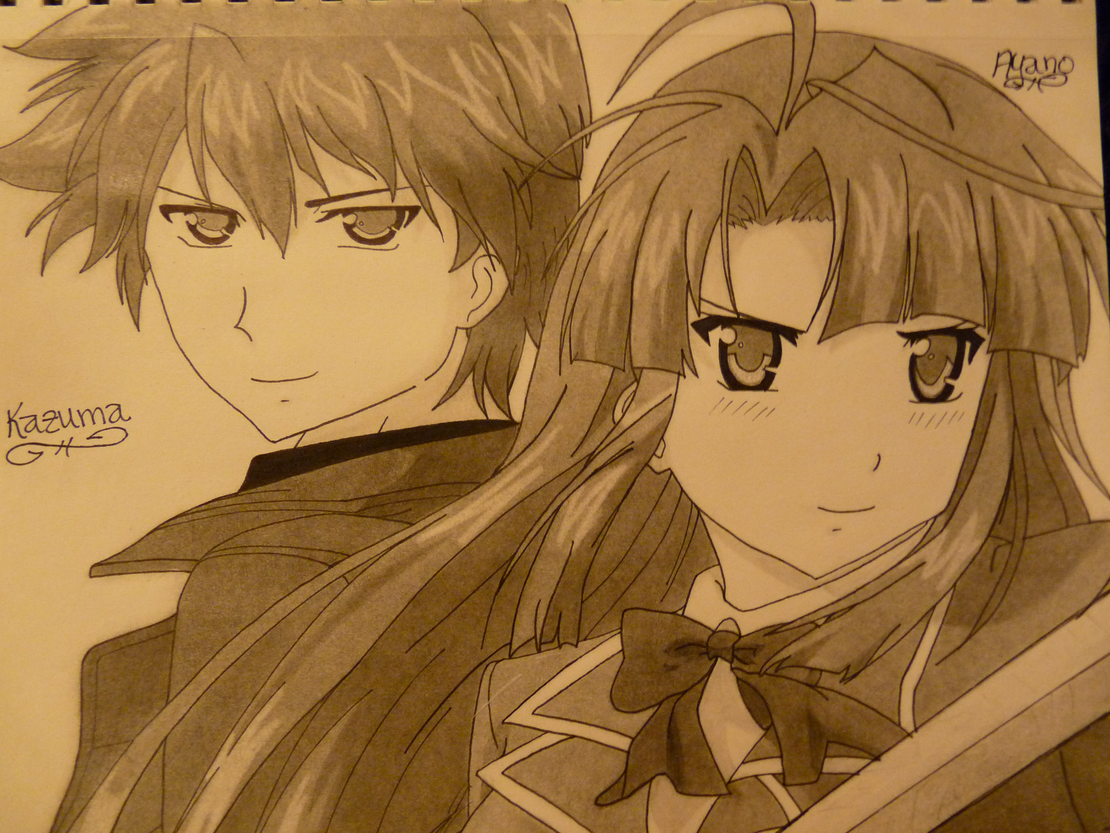 Kazuma and Ayano  Kaze no stigma, Stigmata, Anime knight
