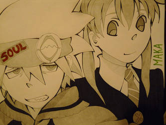 Soul and Maka from Soul Eater