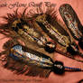 DARK FLAME Feather Quill Pens