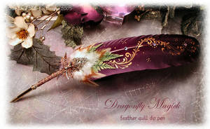 DRAGONFLY MAGICK Feather Pen