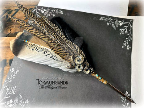 Jormungandr The MIGARD SERPENT Feather Quill Pen