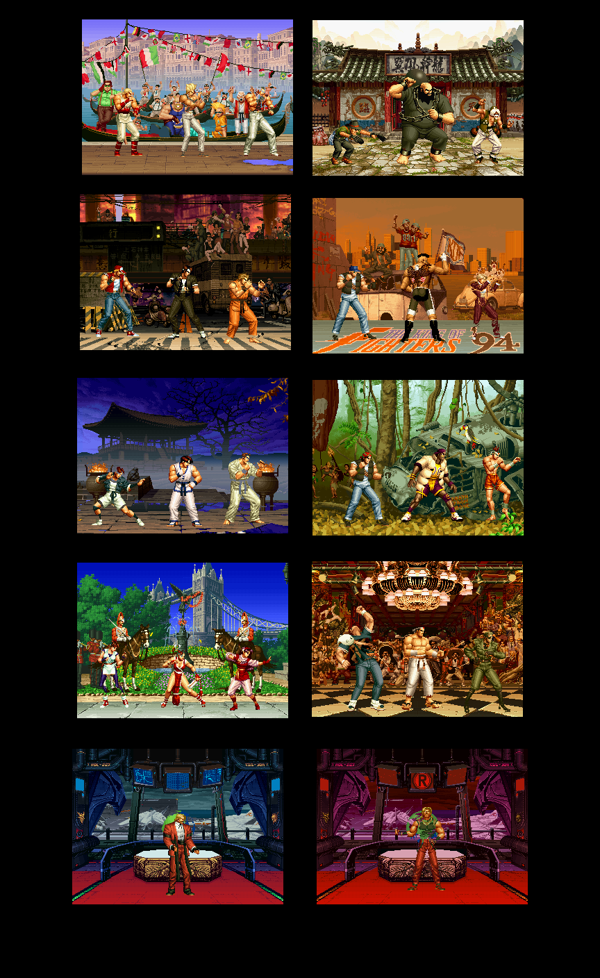 KOF 94 Stages by LonerPhoenix on DeviantArt