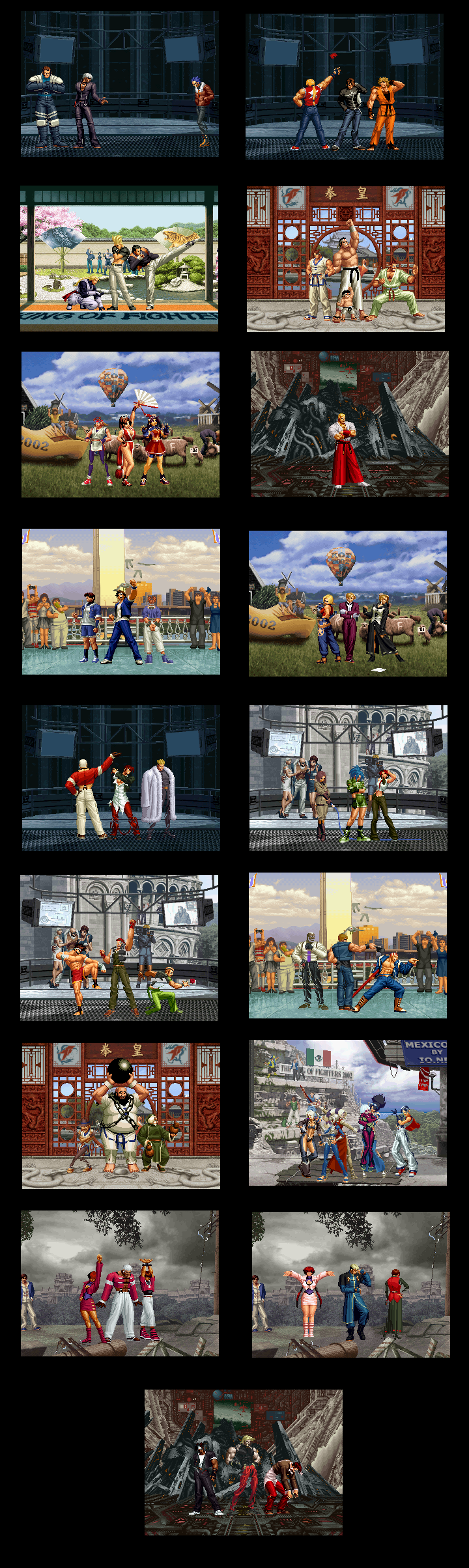 KOF 2002 Stages