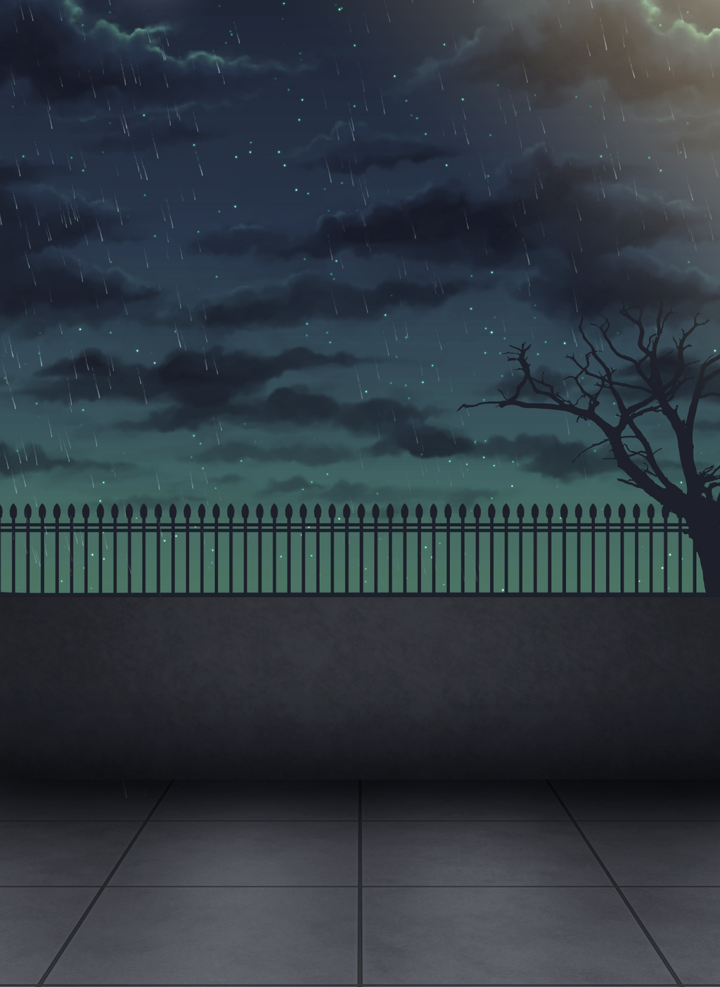 School rooftop at Night - Anime style Background by TamagochiKun on  DeviantArt