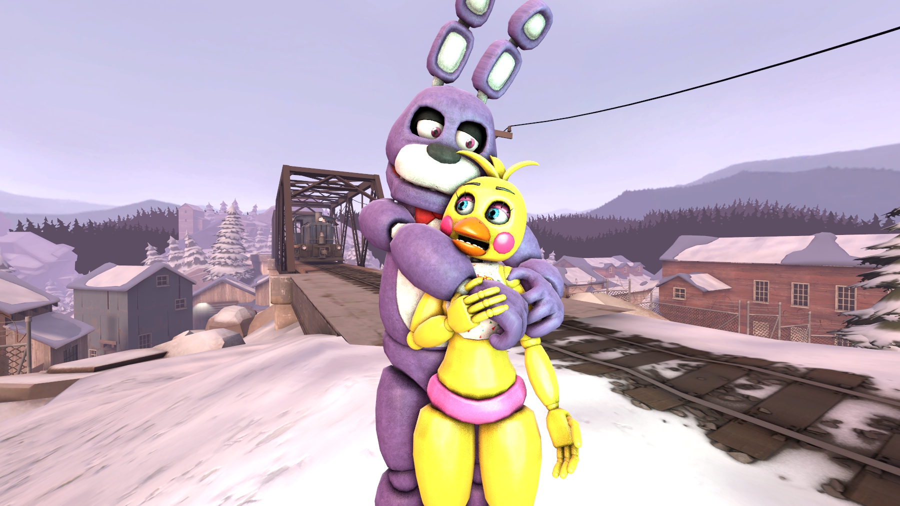 TOY BONNIE HUGS! Five Nights At Freddy's Animations FNAF SFM 