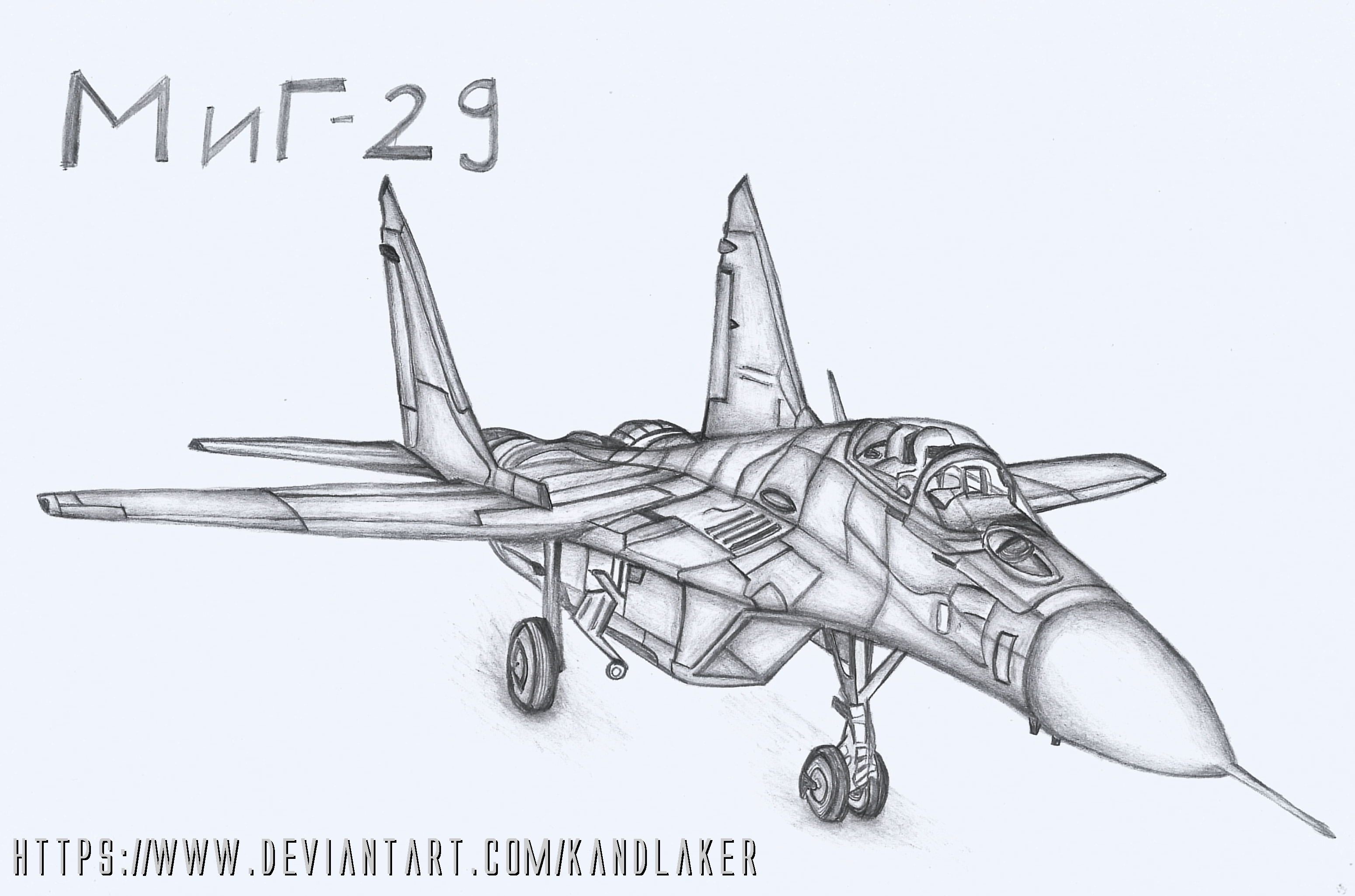 Mig29 Pencil Sketch By Kandlaker On Deviantart