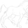 Horse Lineart