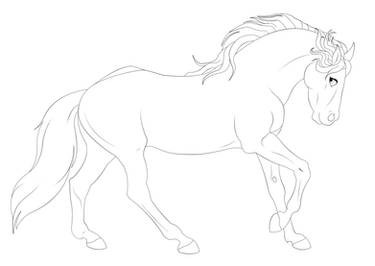 Horse Lineart 3