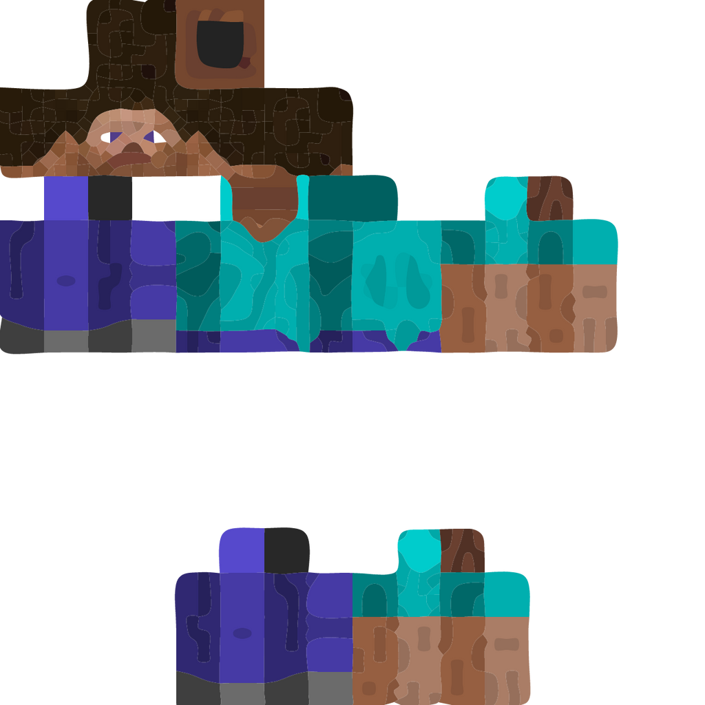 Minecraft Steve Skin Template