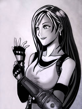 Tifa Lockhart B W