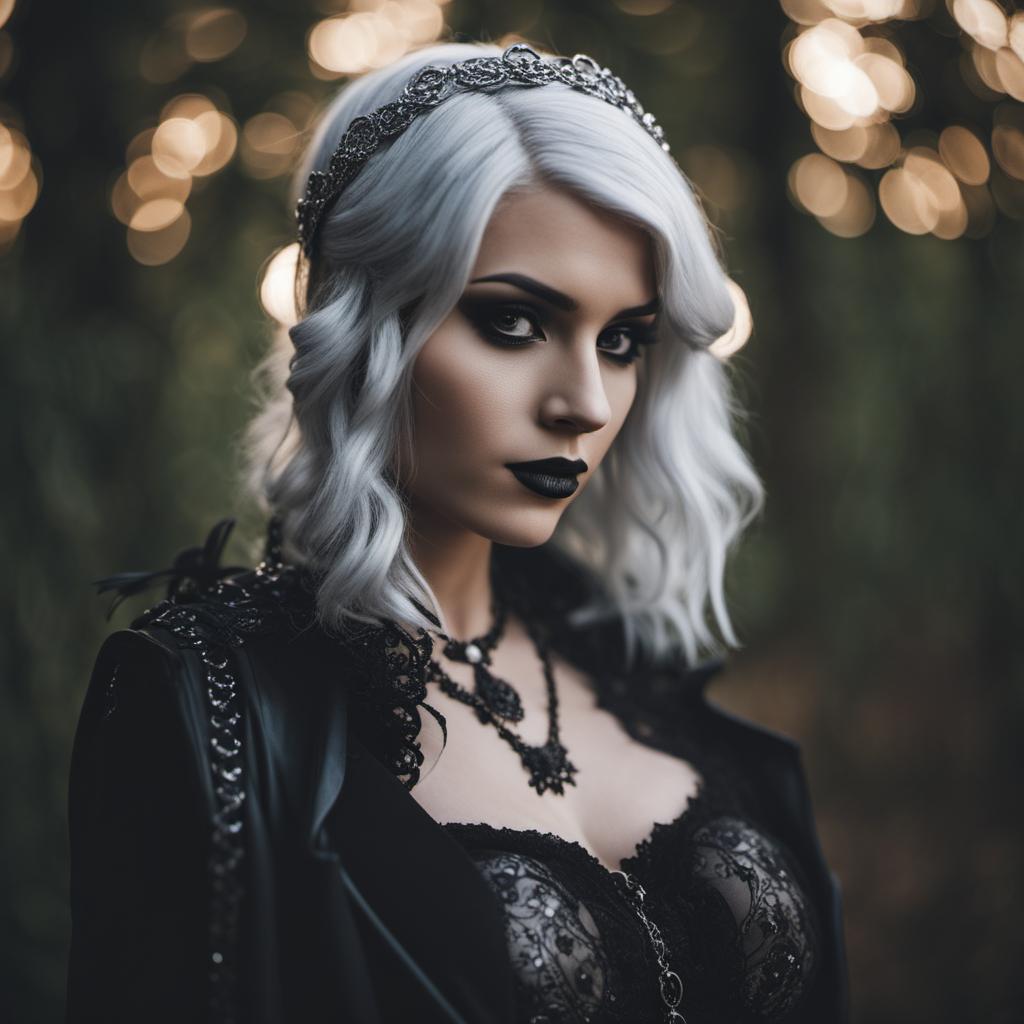 Silver haired goth girl by Darththeo on DeviantArt