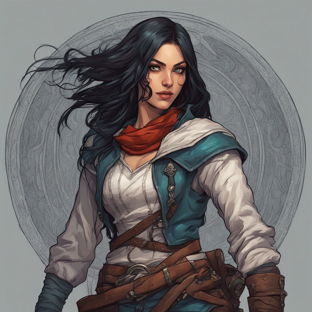 Rogue Rider Woman Female Rogue with Black Hair by Darththeo on DeviantArt