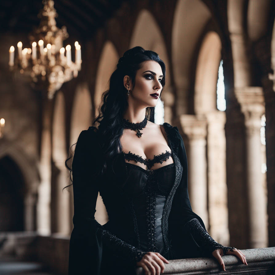 Busty Goth Woman In A Castle By Darththeo On DeviantArt busty-goth-woman-in-a-castle-by-darththeo-on-deviantart