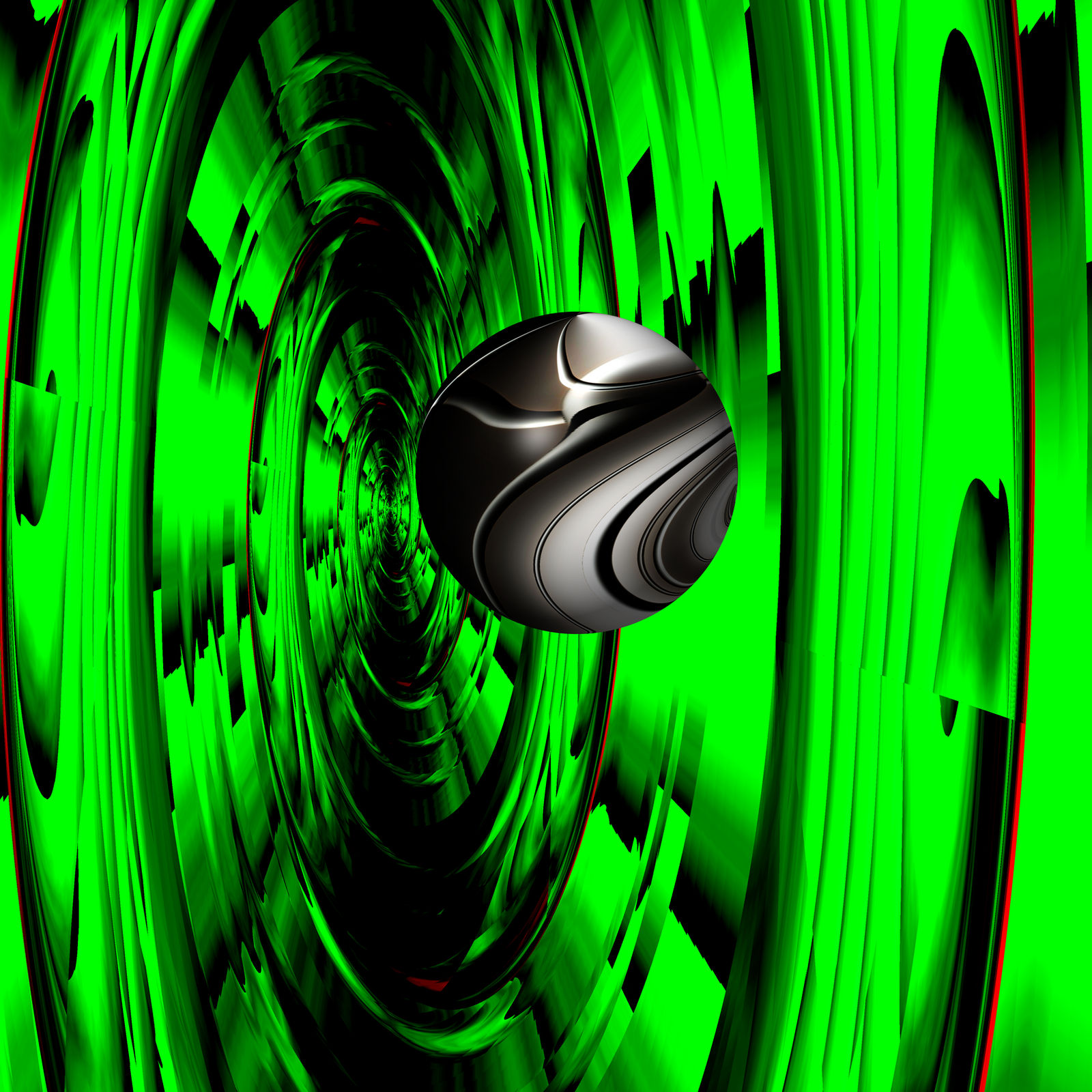 Abstract Planet through the infinite hole
