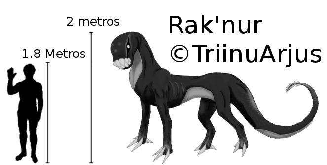 Size comparison: Rak'nur-Humans by Jakeukalane