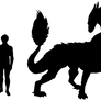 Size comparison: Mushussu of Neshlspik-Humans