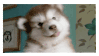 a very cute puppy in a very cute stamp by uimeon